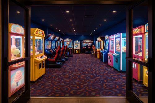 Neueste Unternehmensnachrichten über Maximierung der Spielraumgestaltung mit den Arcade- und Verkaufsautomatenlösungen von Joyfuncade