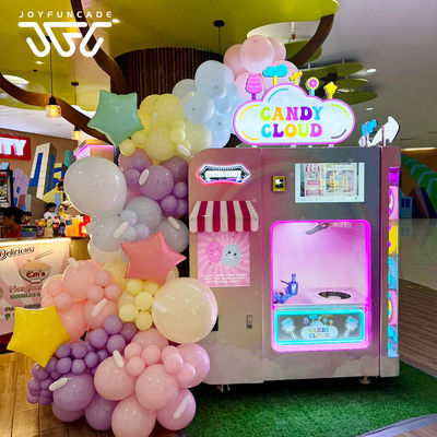 quality Flower Shapes Cotton Candy Floss Vending Machine Full Automatic Commercial Use factory
