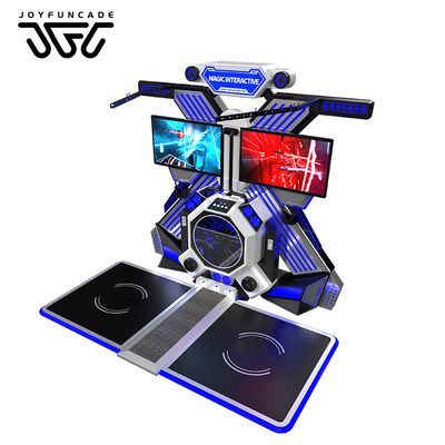 Good price Dual-screen synchronized two-player VR standing Platform arena equipped with turbine lighting and wireless overhead bracket online