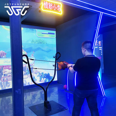 Καλή τιμή Μηχανή παιχνιδιού σκοποβολής με σφεντόνα Angry Birds Dual Screen για εσωτερικούς παιδότοπους σε απευθείας σύνδεση